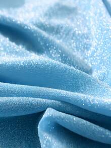 1 pieza de tela no tejida con brillo metálico dorado y plateado con estampado de cielo estrellado, material súper brillante para vestidos de novia y manualidades de ropa