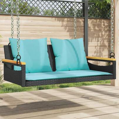 vidaXL Patio Swing Bench In Various Colors PE Rattan 2 Seater Seats Many