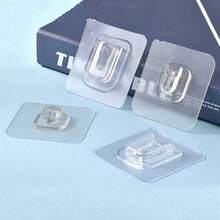 15 Pairs Double-Sided Adhesive Wall Hooks For Home Life Hangging Accessory - Clear - View 7