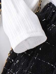 2pcs Young Girls Stylish Cap Sleeve Bow Heart Ribbed Top And Pants Set, Spring/Autumn - White - View 8