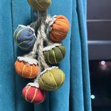 1/2 piezas Sujetacortinas de estilo bohemio, de unicolor/calabaza colorida, adecuados para la decoración de cortinas de ventanas en el hogar y la oficina