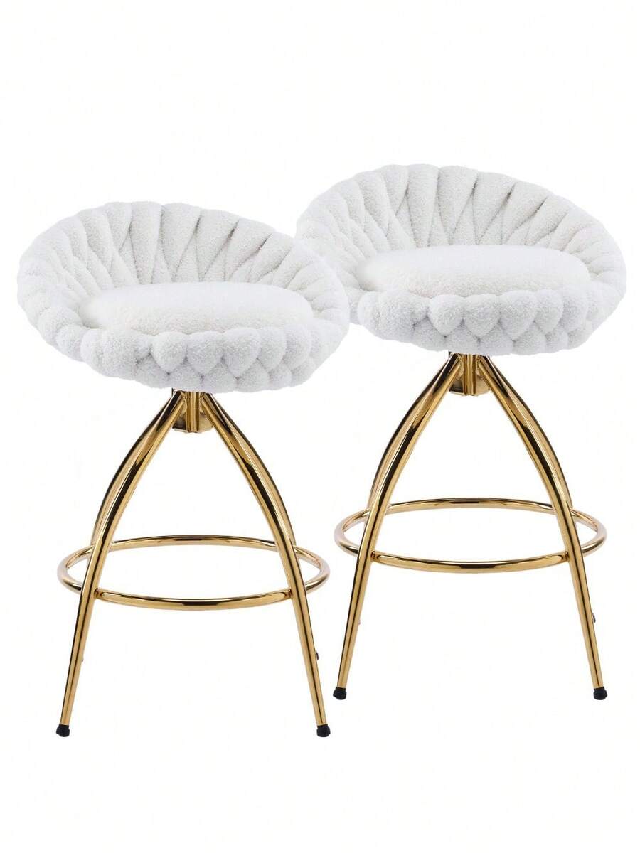 Adjustable Counter Height Bar Stool For Kitchen Island Cafe Pub Bar White