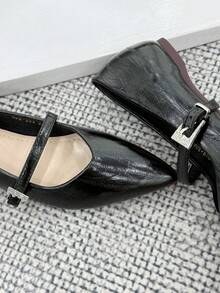 Sandalias planas de mujer con decoración de strass y hebilla, estilo de resort de moda