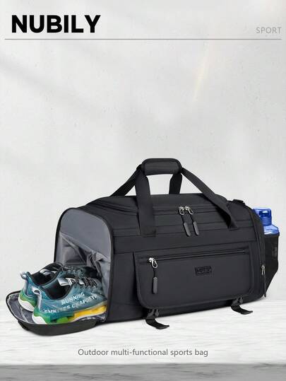 男士健身包 40-55L 运动行李袋 女士健身行李袋 带鞋隔层和湿袋 防水旅行行李袋 轻便周末旅行包