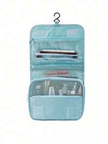 Grand sac de toilette de voyage, sac cosmétique portable à suspendre, sac de rangement cosmétique, sac de rangement pour outils de beauté, sac cosmétique léger, organisateur de maquillage cosmétique, sac de rangement avec séparation humide et sèche - Multicolore - Voir 12