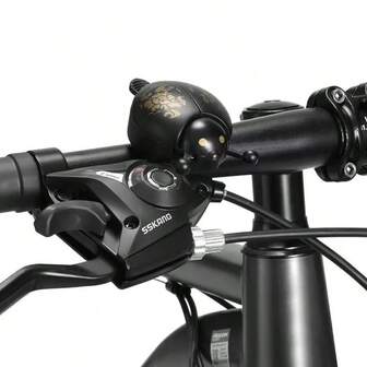 1 Cute Ladybug Bicycle Bell - With A Loud And Clear Sound, Made Of Aluminum Alloy And PVC, Black With Gold Patterns, Cute Beetle Design, Suitable For Handlebar Decoration On Bicycles, Motorcycles, Electric Bikes, Etc. It Is A Holiday Gift