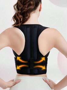Unisex Back Support & Posture Corrector, Adjustable, Lightweight , Multifunctional, Men & Women, Breathable Back Brace, Tight Fit, Ideal For Daily Wear, Home, Office, Work, Sports And Fitness, Waist Trainer, Beauty & Health, Body Binding & Support, Sports & Outdoors, Body Shapers & Protective Gear, Sports Straps, Enhances Body Confidence - Multicolor - View 5