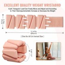 Wrist Weights, Adjustable Wrist Ankle Weights Women, Wearable Arm Leg Weights Set Of 21 Lb Each Weighted Bangles Walking, Yoga, Dance, Barre, Gym - 鮭魚 - 查看 3