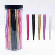 200/100/50/30 件天然预卷锥形卷烟纸 - 1- 1/4 卷纸超薄慢燃烟筒带尖头/管 - 喇叭管卷烟纸适用于节日/情人节礼物和吸烟配件、父亲节礼物