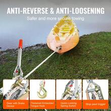 Estrattore a verricello resistente - Capacità di 3/4 tonnellate, 1.653 LB, cavo da 30,48 m con diametro di 25,24 cm, include 2 ganci e uno strumento di estrazione del carico elettrico con cricchetto