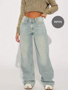 Jeans de pierna recta y largo hasta el tobillo, estilo retro de Hong Kong 2025, versátil para mujeres de estatura baja