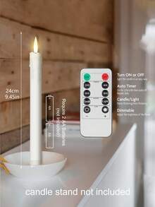 Nến không lửa điều khiển từ xa có thể điều chỉnh độ sáng Nến không lửa không cần điều khiển từ xa Nến LED có ánh sáng nhấp nháy Nến đặt trên bệ cửa sổ chạy bằng pin Nến hình nón màu ngà không lửa nhấp nháy với điều khiển từ xa 10 phím Nến đặt trên bệ cửa sổ Quà tặng Ngày Valentine Quà tặng Năm mới Trang trí lò sưởi Lễ Tạ ơn Trang trí nhà cửa Trang trí đám cưới Nến điện tử Halloween, Lễ Phục sinh, Tiệc tùng ngày lễ, Giáng sinh - Phong cách [B] - Xem 9