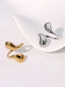 1pc Adjustable Stainless Steel Hip Hop Ring - Stainless Steel Ring - View 12