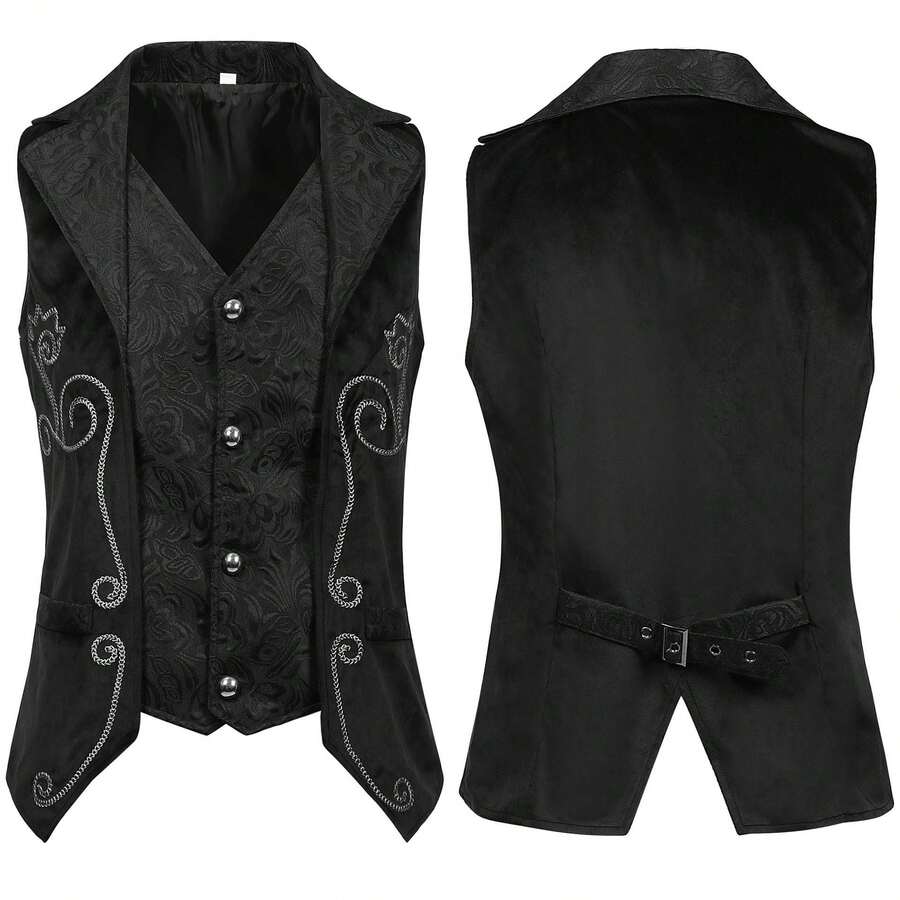 Men Cosplay Clothing - Black - View 1