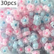 30pcs 13mm Acrylic Beads, Two Color Small Flower Mixed Color Two Color Contrasting Plum Blossom Bracelet, Mobile Phone Chain DIY Valentines - Multicolor - View 7