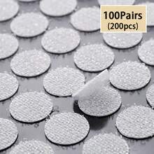 100/200 件挂钩和毛绒圆点粘性固定胶带，适用于工艺品、办公室、返校教室和 DIY - 彩色 - 查看 20