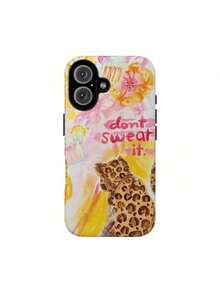 Don't Sweat It Phone Case, Leopard, Gift For Fans, Aesthetic Vintage God Tough Phone Case, Flower, Wildfloral Film Printed Full Cover Pattern Phone Case Available In Soft And Hard Cases For IPhone 17air/ 16 Pro Max, 15/14 Plus, 13/12/11 Pro - 1 - 查看 49