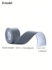 1卷长防水密封胶带，厨房炉灶防油胶带，台面防霉胶带，耐高温铝箔胶带，厨房和浴室配件 - 銀色 - 查看 10