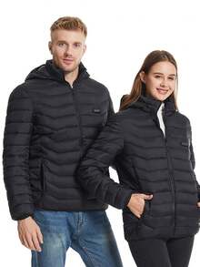 21 Zone Heating Jacket, Men & Women USB Heated Vest, Warm Clothing, Motorcycle Camping Winter Gear (Power Bank Not Included)