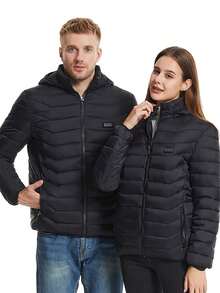 21 Zone Heating Jacket, Men & Women USB Heated Vest, Warm Clothing, Motorcycle Camping Winter Gear (Power Bank Not Included)