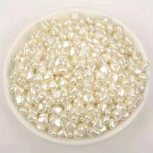 30/50/100/150 White Heart-Shaped Acrylic Beads, Perfect For DIY Jewelry Making - Ideal For Bracelets, Necklaces, And Rings, Jewelry Making Accessories