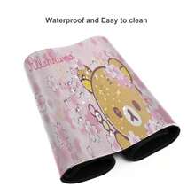 Kawaii Game Rubber Mat Cute Mousepad Non-Slip Table Mat Anime Pink Rilakkuma Office Computer Accessories Speed Desktop Mouse Pad - BLACK-4 - 查看 5