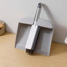 Juego de escoba y recogedor - Cepillo de limpieza pequeño con recogedor encajable,Recogedores domésticos para mesas de ordenador, escritorios, sábanas, fundas nórdicas, sofás, sillones reclinable - 1 - Ver 3