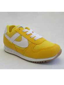 tenis Casuales choclo Niños Niñas unisex uso facil rojo lona de Moda con Agujeros Transpirables 17-21mx PANAM Zapatos de Lona Bajos para Niños rosa amarillo casual - Amarillo - Ver 3