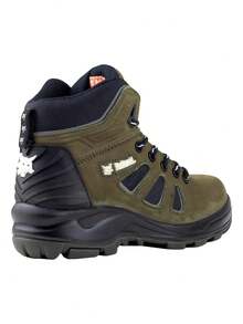 Verde Protección Antideslizante Impermeable Aislamiento Eléctrico Calzado Outdoor Suela Duradera Soporte Tobillo Casco Resistente Ajuste - Verde - Ver 5