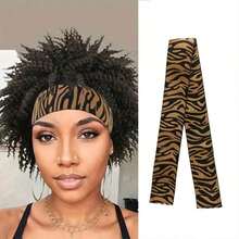 1/3件套时尚弹力发带，新款可调节围巾式弹力发带，带魔术贴，适合女士蕾丝假发 - 彩色 - 查看 6