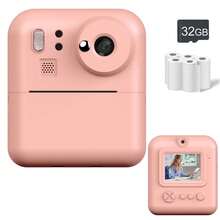 Fotocamera istantanea aggiornata per uomo e donna, fotocamera digitale con doppio obiettivo 1080P HD per selfie, con carta fotografica, regalo di Natale e compleanno per uomo e donna, batteria ricaricabile agli ioni di litio da 1000/1200/1300 mAh