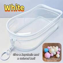 1pc Transparent Doll Storage Bag, PVC Dust-Proof Display Box, Portable Doll Carrying Bag & Backpack Charm, Large Capacity Plush Doll Storage Bag (Doll Not Included) - Multicolor - View 9
