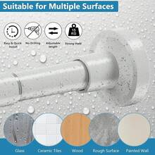 Curtain Window Rods - White - View 3