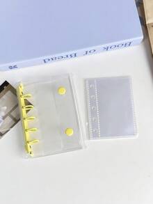 Pasta de argolas transparente M5, 20 capas dupla face, livro de adesivos transparente, conjunto de cadernos de fichário faça você mesmo, papelaria, material escolar, material de volta às aulas - Multicolorido - Ver 25