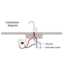 Calentador de agua eléctrico instantáneo, control remoto o panel táctil, calentador de agua de temperatura constante de frecuencia variable inteligente de 3000 W - Tipo de Enchufe B USA (110-127V) - Ver 2