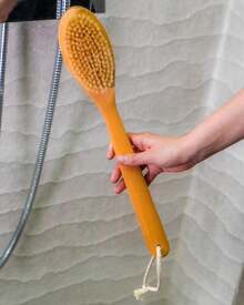 EcoGreen ®   – Cepillo Corporal Largo de Cerdas Naturales |   de Madera de Pera |   para Cepillado en o en Ducha |   Exfolia la Piel y Estimula la Circulación. - 1 - Ver 9