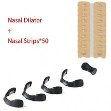 50 شريط أنف + موسع أسود