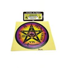 calcomana reflejante con diseo de tetragrammaton 2 stickers de 9cm de dimetro - inicial - Ver 3