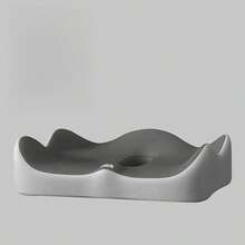 Orthopedic Seat Cushion, Memory Foam Ergonomic Seat Cushion For Office Chair, Car, Desk, Gaming, Pressure Relief For Sciatica, Tailbone, Hip, Back Pain - Đen + Xám - Xem 3