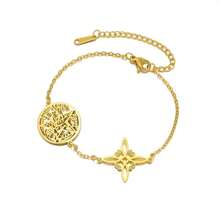 TEAMER 1 件不锈钢神秘女巫结空心星手链，男女通用简约优雅珠宝礼物，适合送给家人和朋友 - 時尚系列 - 查看 14