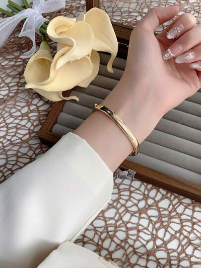 1PC Small Gold/ Zilver Vintage Luxe Bracelet Watch, Minimalist Elegante Quartz Watches, Wear, Birthday view 3