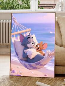 WB 1pc Unframed, Seaside Beach Bonfire Poster Home Decorative Painting Minimalist Movie Poster, Wall Art Print, Printable Wall Art, Movie Print, Gift Idea