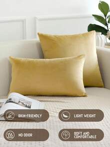 1/2/4pcs Solid Color Dutch Velvet Pillowcases, Soft Decorative Cushion ...