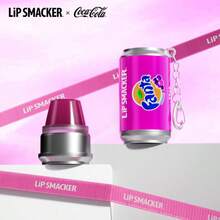 LIP SMACKER CoCa Cola Collaboration Canned Lip Balm, Fruit Soda Flavor, Moisturizing And Nourishing Lip Tint, Colored Lip Balm, Suitable As Gift For Friends And Family, With Hanging Chain, Christmas Gift - LIPSMACKER - Fanta Grape Flavor - View 4