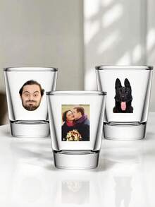 ملصقات كؤوس الشوت المخصصة بالصور/النص، ملصقات كؤوس الشوت الزجاجية المخصصة، ملصقات كؤوس الشوت المخصصة بالجملة، ملصقات كؤوس الشوت المخصصة بالصور، ديكور أكواب زجاجية، هدايا زفاف، هدايا عيد ميلاد، حفلات عروس، عشاء عائلي، سهلة التنظيف، راقية، عالية الجودة، مناسبة للأب والأم والزملاء والعائلة والأصدقاء، هدايا فريدة (الملصقات فقط، الكأس الزجاجية غير مشمولة)