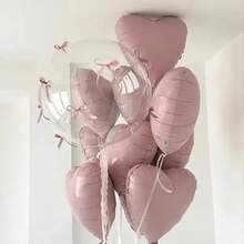 Bộ trang trí bóng bay nơ Pom Pom, bóng bay lá kim loại hình trái tim, bóng bay trong suốt có nơ màu hồng, thích hợp cho đám cưới, sinh nhật, tiệc ngày lễ tình nhân, cầu hôn, kỷ niệm, năm mới, trang trí Giáng sinh, phông nền chụp ảnh, trang trí phòng, Halloween, Giáng sinh - Nhiều màu - Xem 4