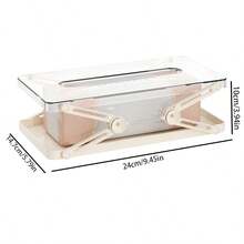 1 件弹簧可调节纸巾架，家庭客厅茶几伸缩纸巾盒，床边湿巾分配器 - 彩色 - 查看 3