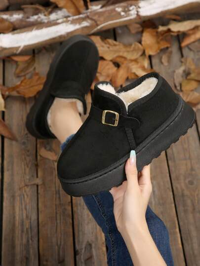 2024 New Thick Sole Snow Boots For Women, Warm Lined Shoes For Winter