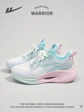 WARRIOR 1 双女式前系带运动鞋，网眼透气防滑耐用舒适百搭轻便跑步鞋，适合户外休闲穿着