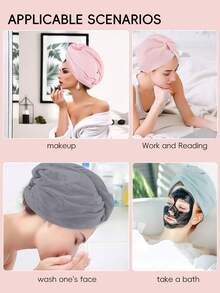 1 pezzo Fascia per capelli in fibra ultrasottile, fascia per capelli bagnati, asciugamano per capelli asciutti, adatta per donne con capelli ricci per prevenire l'effetto crespo (blu, grigio, rosa) - Cuffia per capelli asciutti, Capelli, Viaggio, Prodotti per capelli, Accessori per capelli, Articoli per capelli, Barbiere, Accessori da barbiere, Barberia, Attrezzatura per parrucchieri